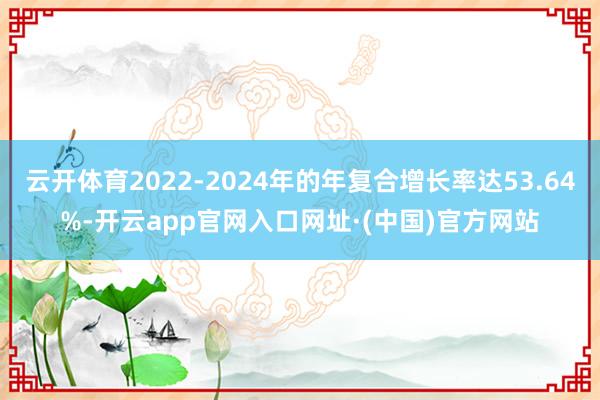 云开体育2022-2024年的年复合增长率达53.64%-开云app官网入口网址·(中国)官方网站