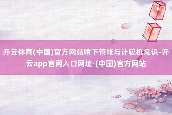 开云体育(中国)官方网站啃下管帐与计较机常识-开云app官网入口网址·(中国)官方网站