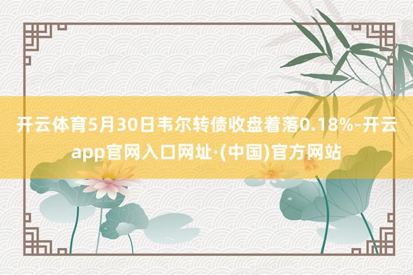 开云体育5月30日韦尔转债收盘着落0.18%-开云app官网入口网址·(中国)官方网站